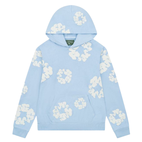 DENIM TEARS TRACK HOODIE LIGHT BLUE