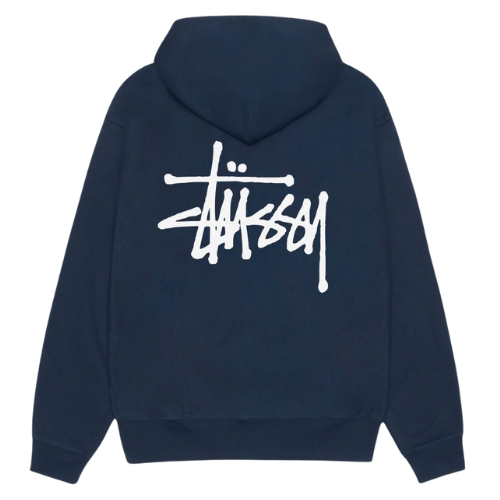 STÜSSY BASIC HOODIE NAVY BLUE
