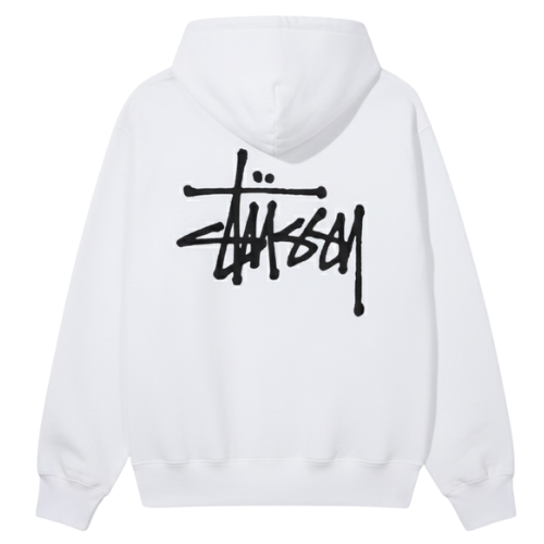 STÜSSY BASIC HOODIE WHITE