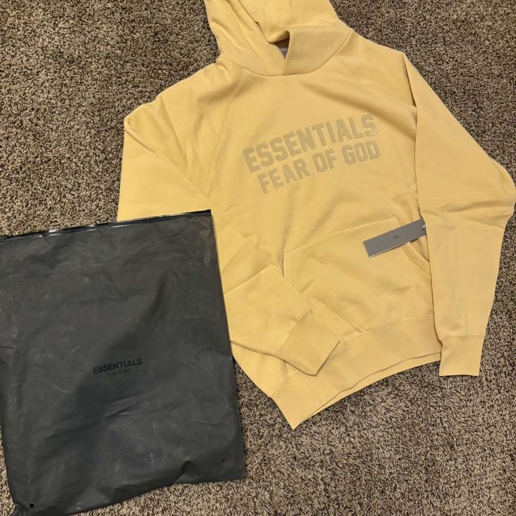 Essentials Fear of God Hoodie Yellow