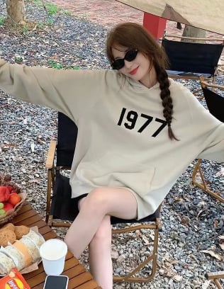 Essentials 1977 Hoodie Khaki